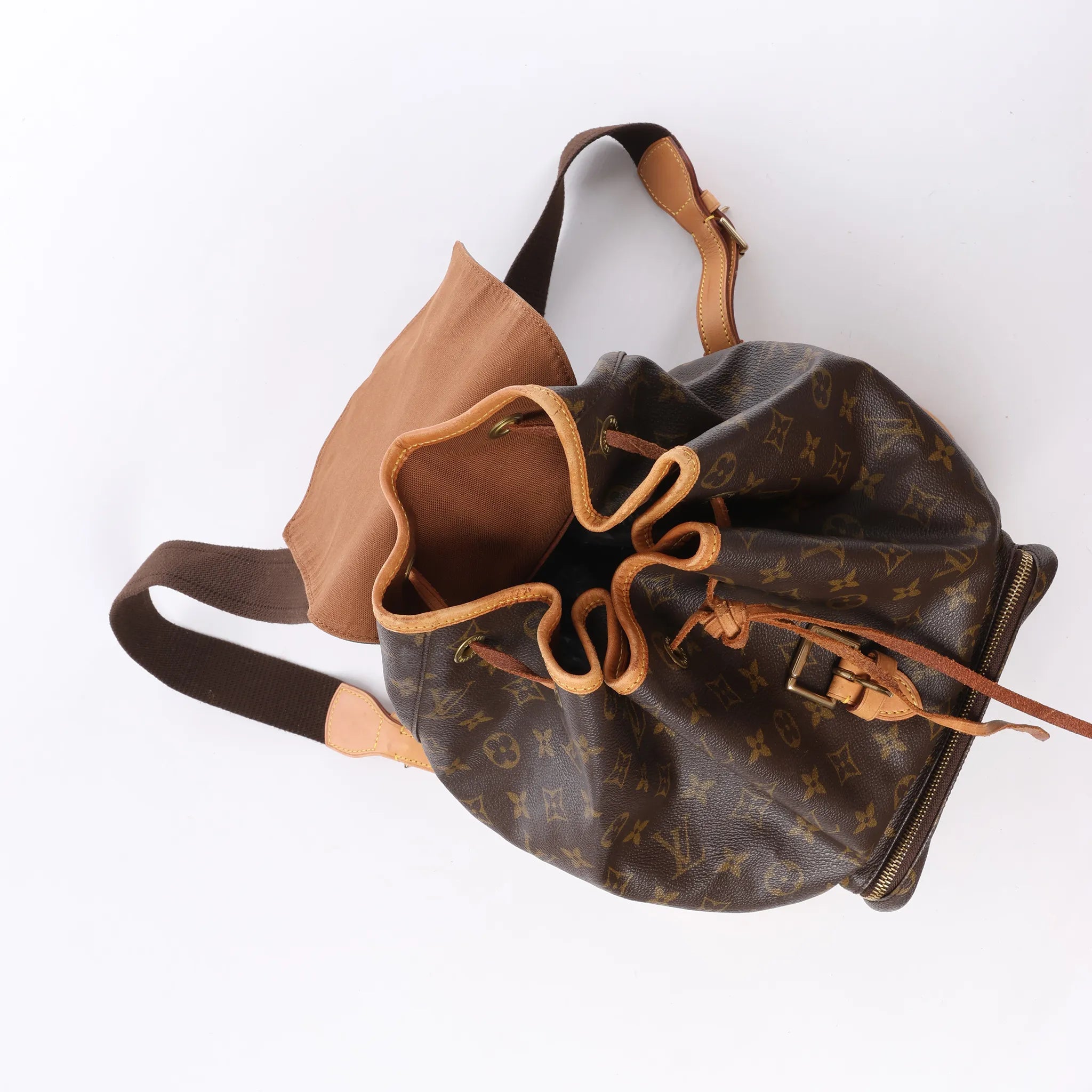 Louis Vuitton Montsouris GM Monogram Canvas Vintage Backpack in Brown M51135