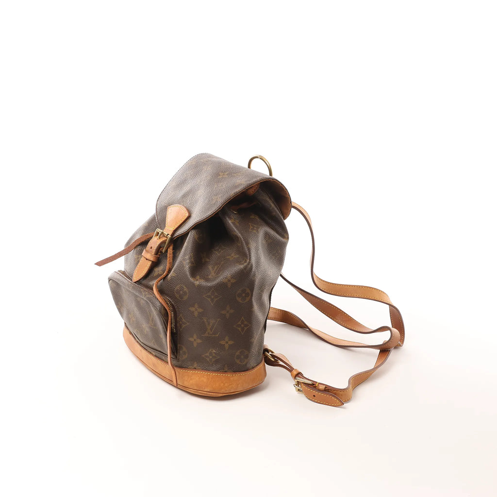 Louis Vuitton Montsouris MM Monogram Canvas Vintage Backpack in Brown M51136