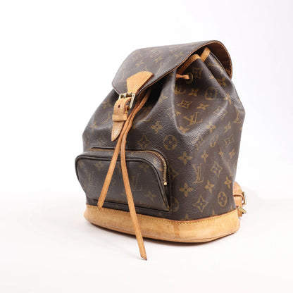 Louis Vuitton Montsouris MM Monogram Canvas Vintage Backpack in Brown M51136