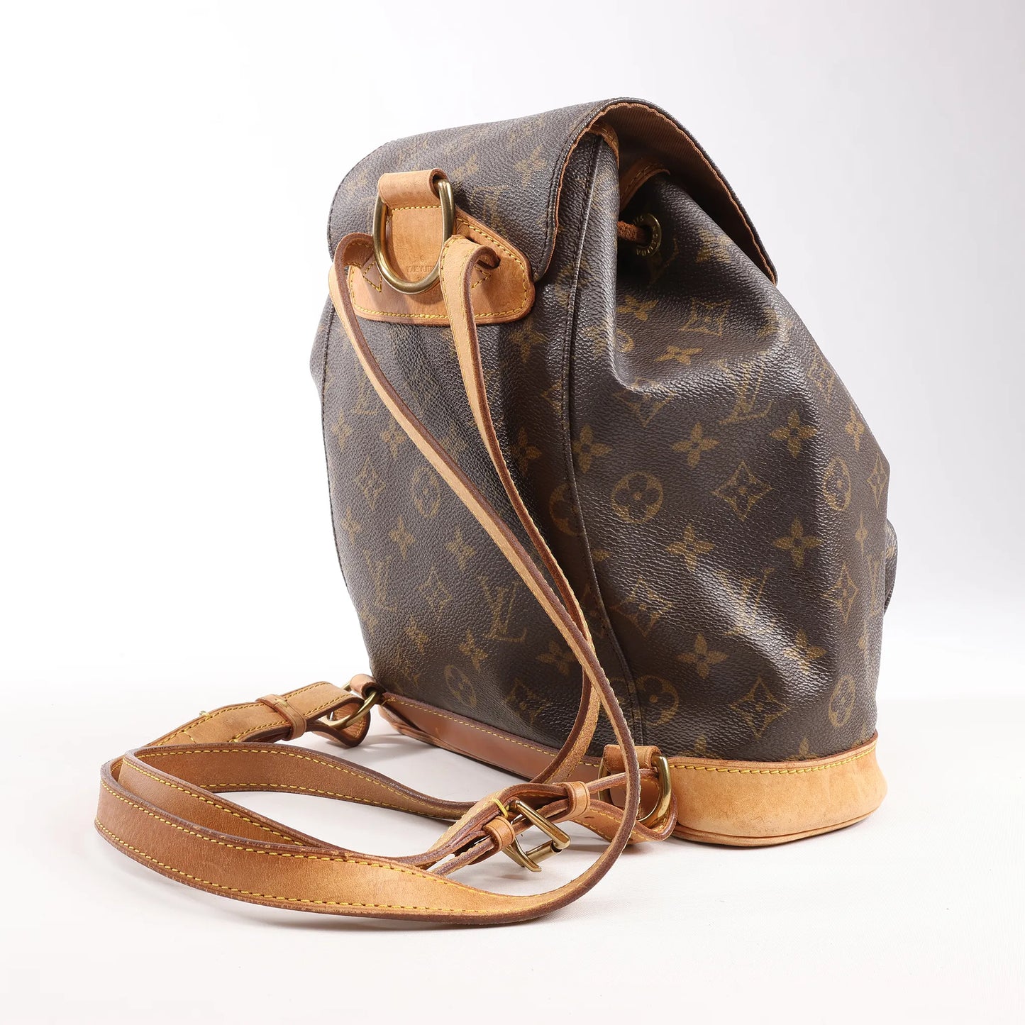 Louis Vuitton Montsouris MM Monogram Canvas Vintage Backpack in Brown M51136