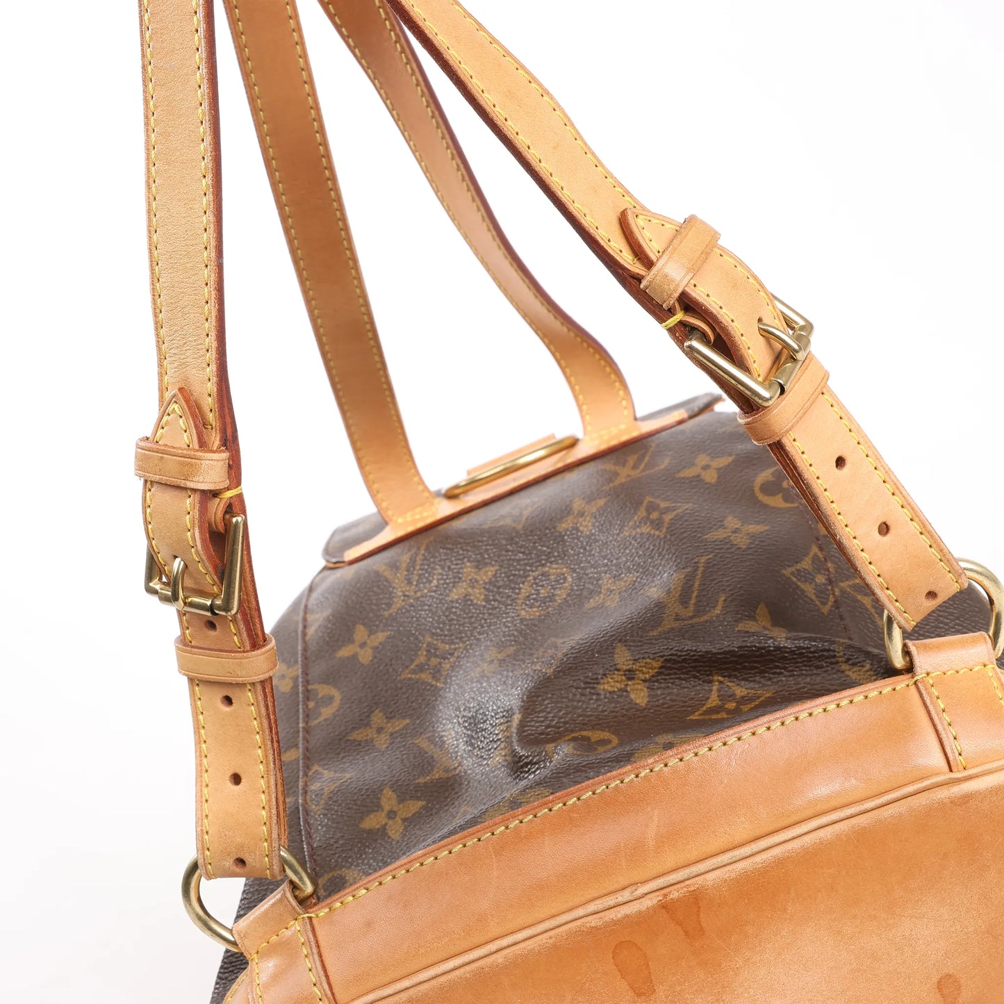 Louis Vuitton Montsouris MM Monogram Canvas Vintage Backpack in Brown M51136