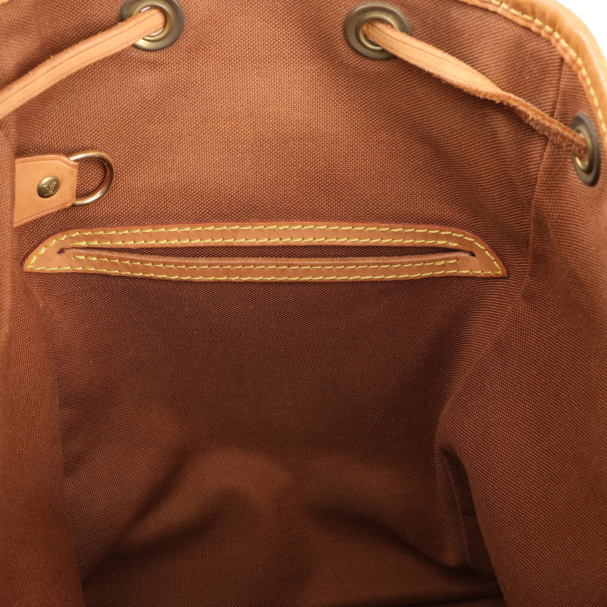 Louis Vuitton Montsouris MM Monogram Canvas Vintage Backpack in Brown M51136