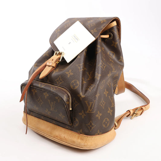 Louis Vuitton Montsouris MM Monogram Canvas Vintage Backpack in Brown M51136