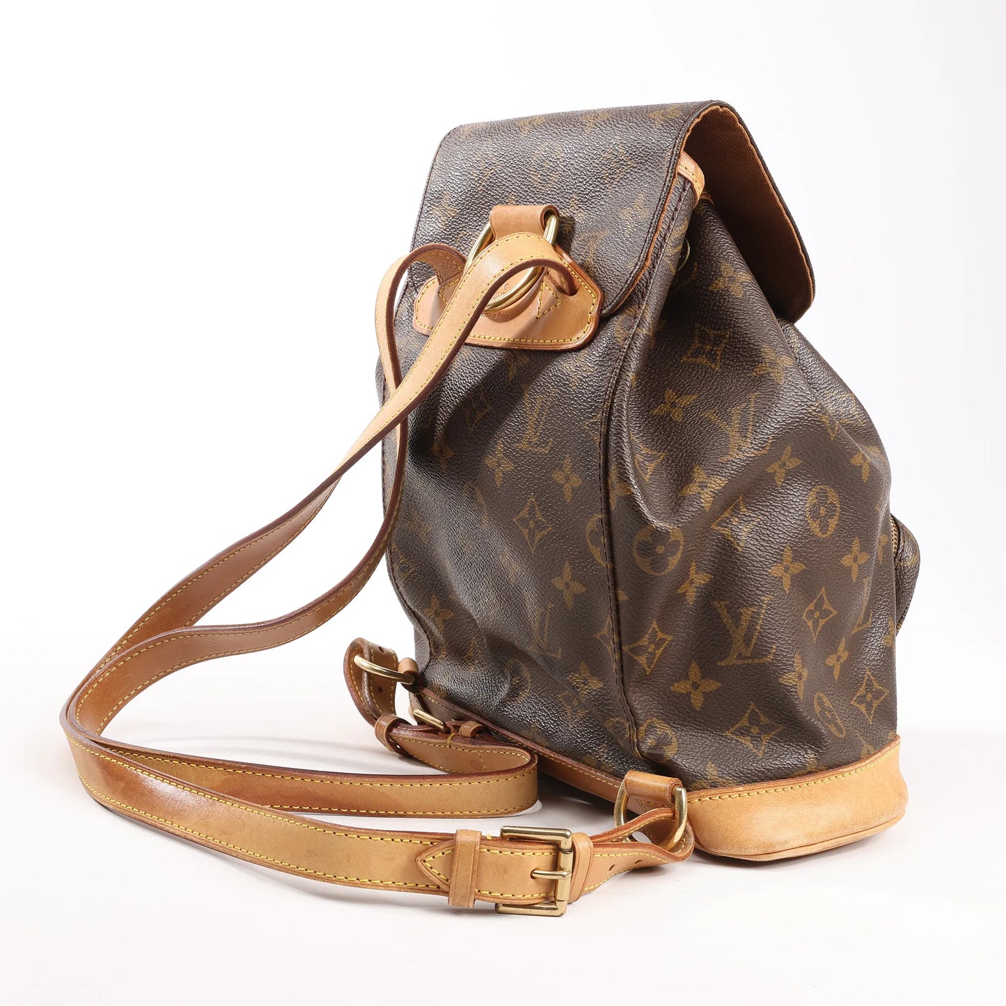 Louis Vuitton Montsouris MM Monogram Canvas Vintage Backpack in Brown M51136