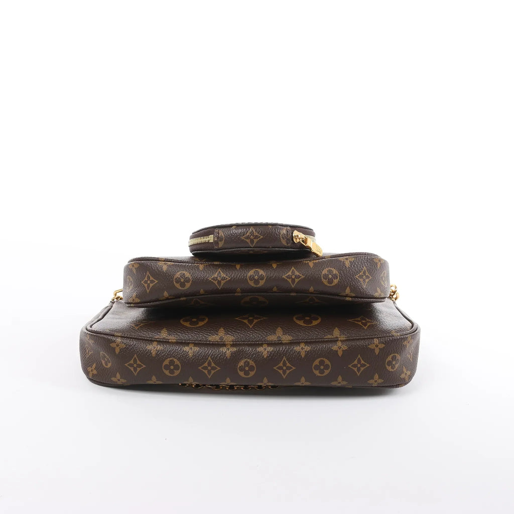 Louis Vuitton Multi Pochette Accessoires Monogram Canvas Handbag in Brown