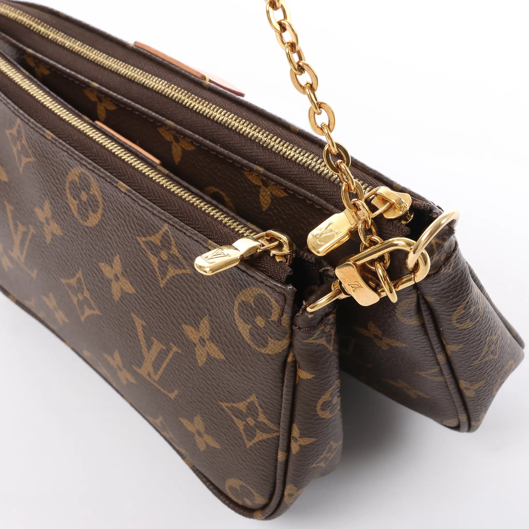 Louis Vuitton Multi Pochette Accessoires Monogram Canvas Handbag in Brown
