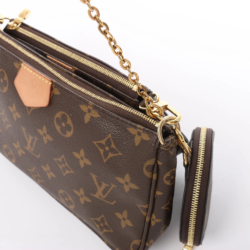 Louis Vuitton Multi Pochette Accessoires Monogram Canvas Handbag in Brown