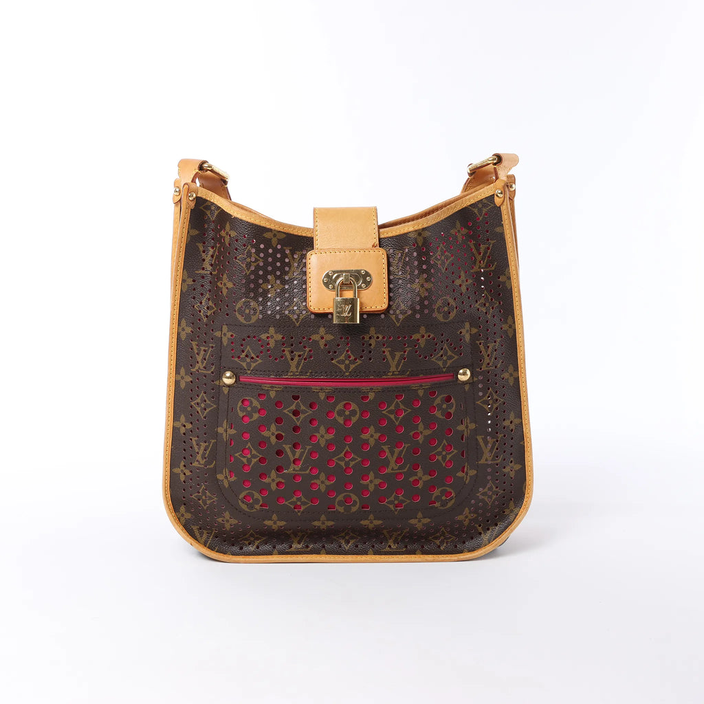 Louis Vuitton Musette Monogtam Perfo Soulder Bag in Brown x Pink M95172