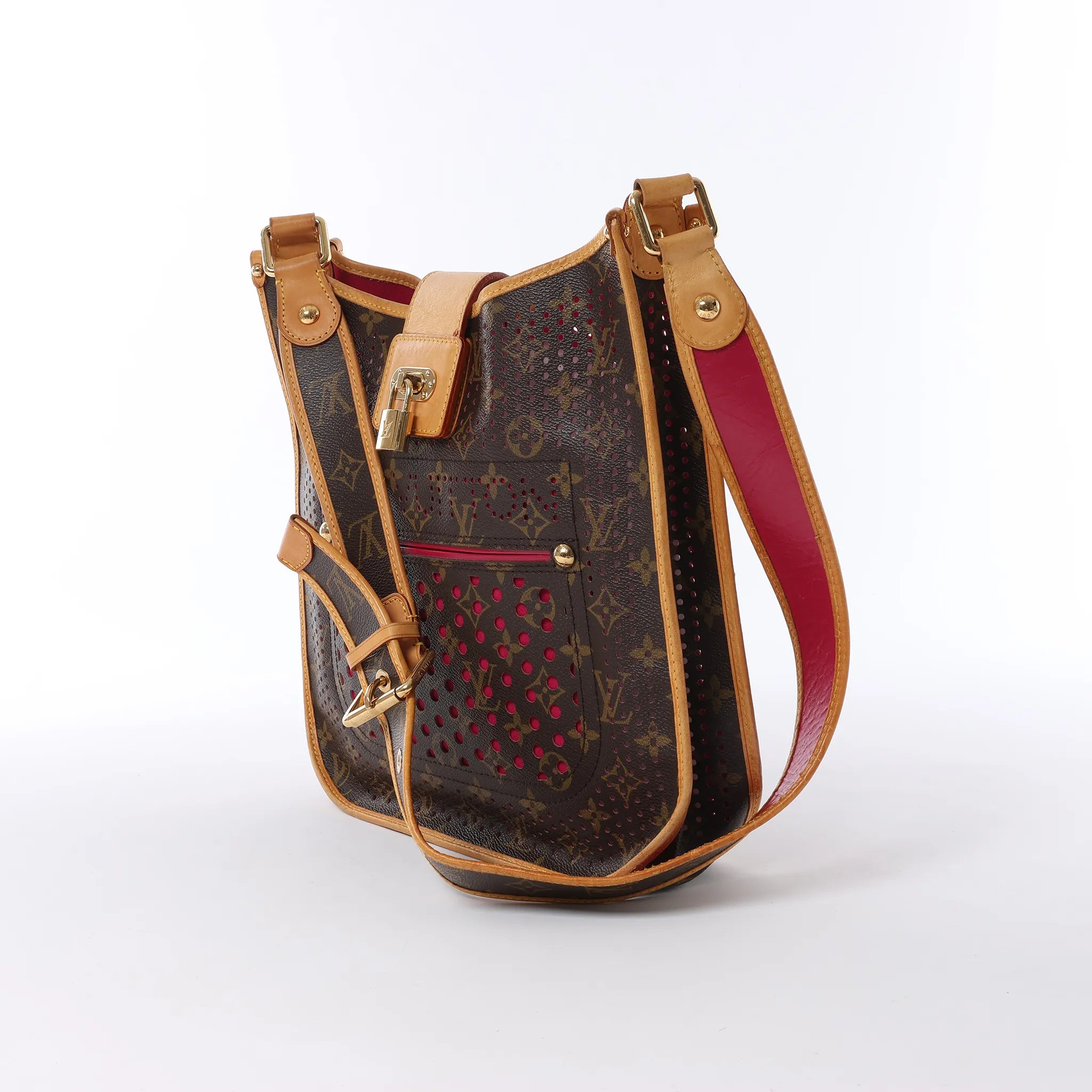Louis Vuitton Musette Monogtam Perfo Soulder Bag in Brown x Pink M95172