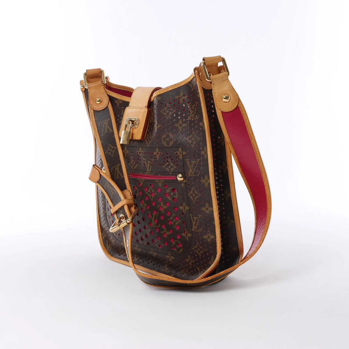 Louis Vuitton Musette Monogtam Perfo Soulder Bag in Brown x Pink M95172