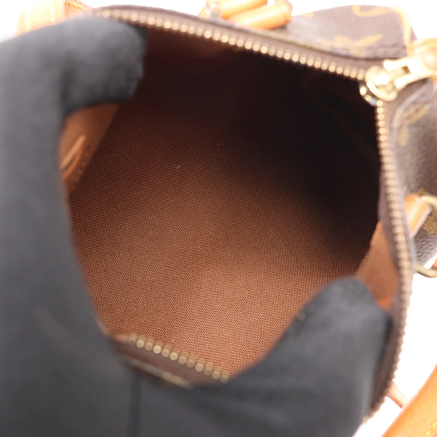 Louis Vuitton Speedy Nano Monogram 2Way Handbag in Brown M61252