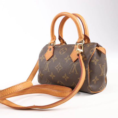 Louis Vuitton Speedy Nano Monogram 2Way Handbag in Brown M61252