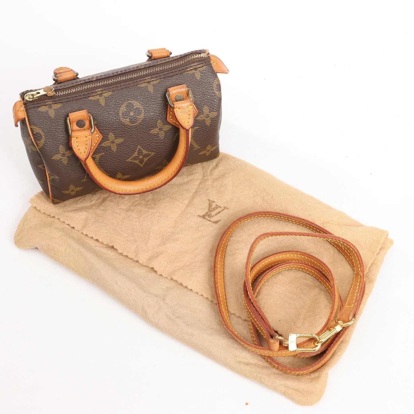 Louis Vuitton Speedy Nano Monogram 2Way Handbag in Brown M61252