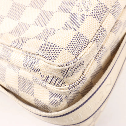 Louis Vuitton Damier Azur Naviglio Shoulder Bag in Beige N51189