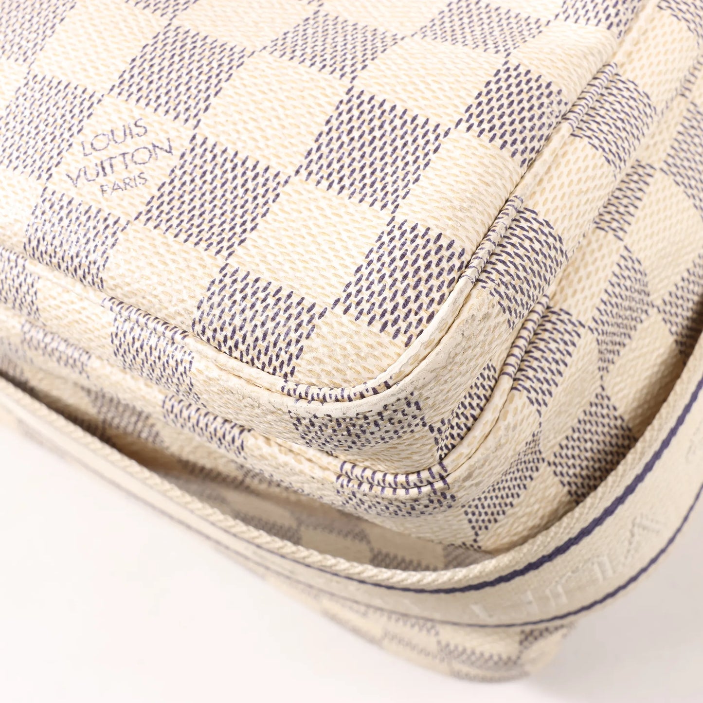 Louis Vuitton Damier Azur Naviglio Shoulder Bag in Beige N51189
