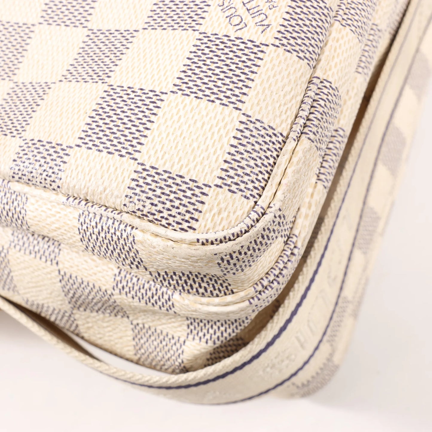 Louis Vuitton Damier Azur Naviglio Shoulder Bag in Beige N51189