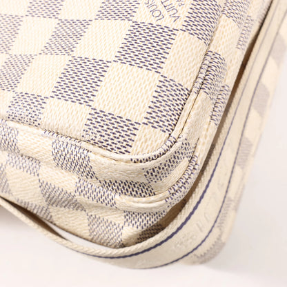 Louis Vuitton Damier Azur Naviglio Shoulder Bag in Beige N51189