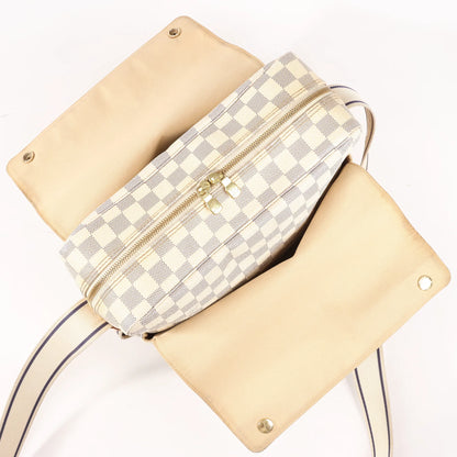 Louis Vuitton Damier Azur Naviglio Shoulder Bag in Beige N51189