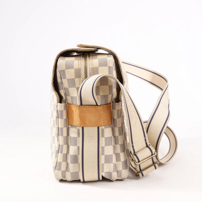 Louis Vuitton Damier Azur Naviglio Shoulder Bag in Beige N51189