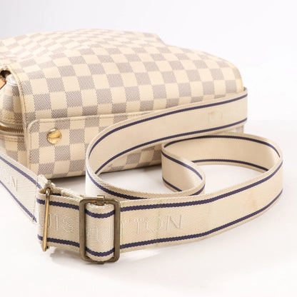 Louis Vuitton Damier Azur Naviglio Shoulder Bag in Beige N51189