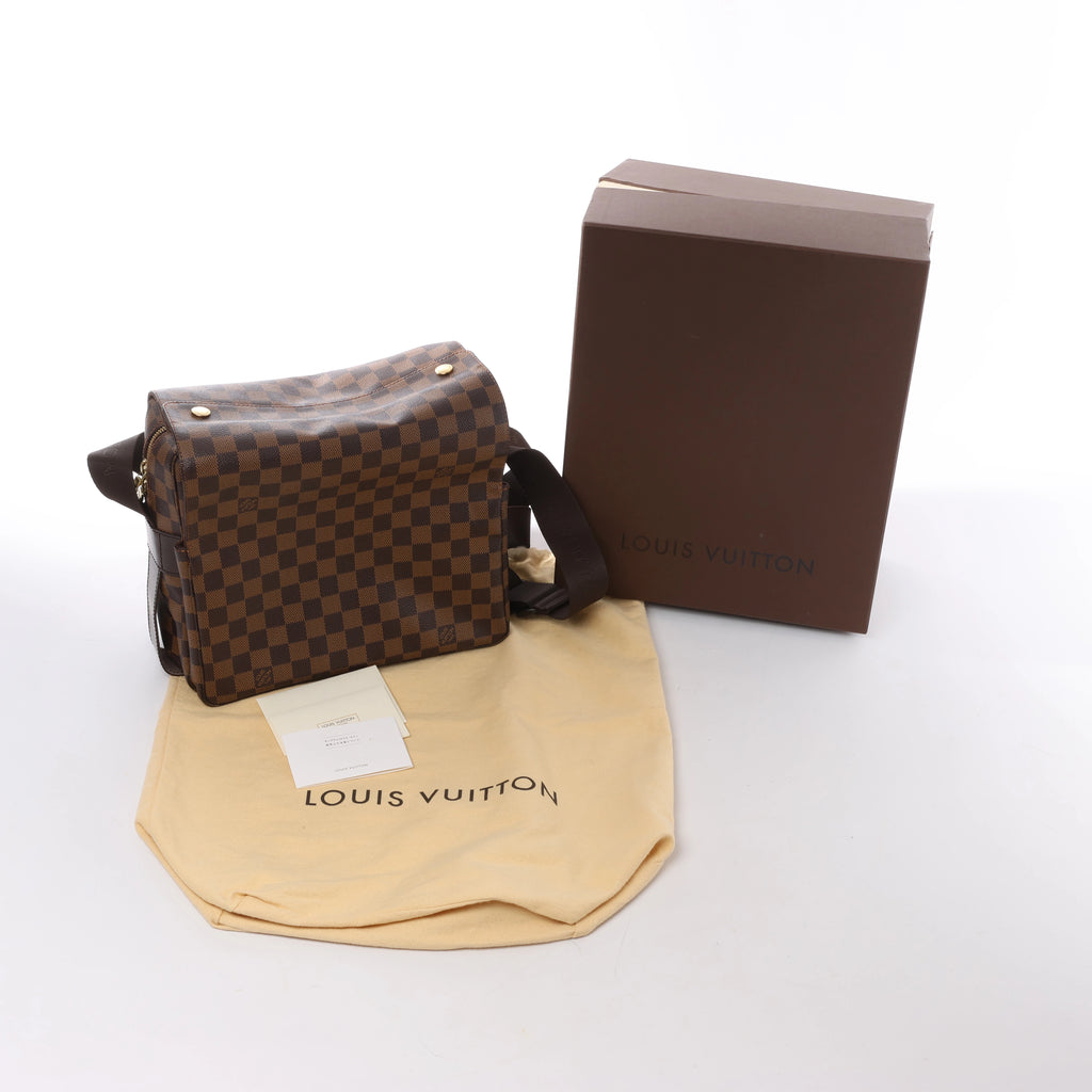 Bolso Bandolera Louis Vuitton Naviglio Damier Ebene en Marrón N45255