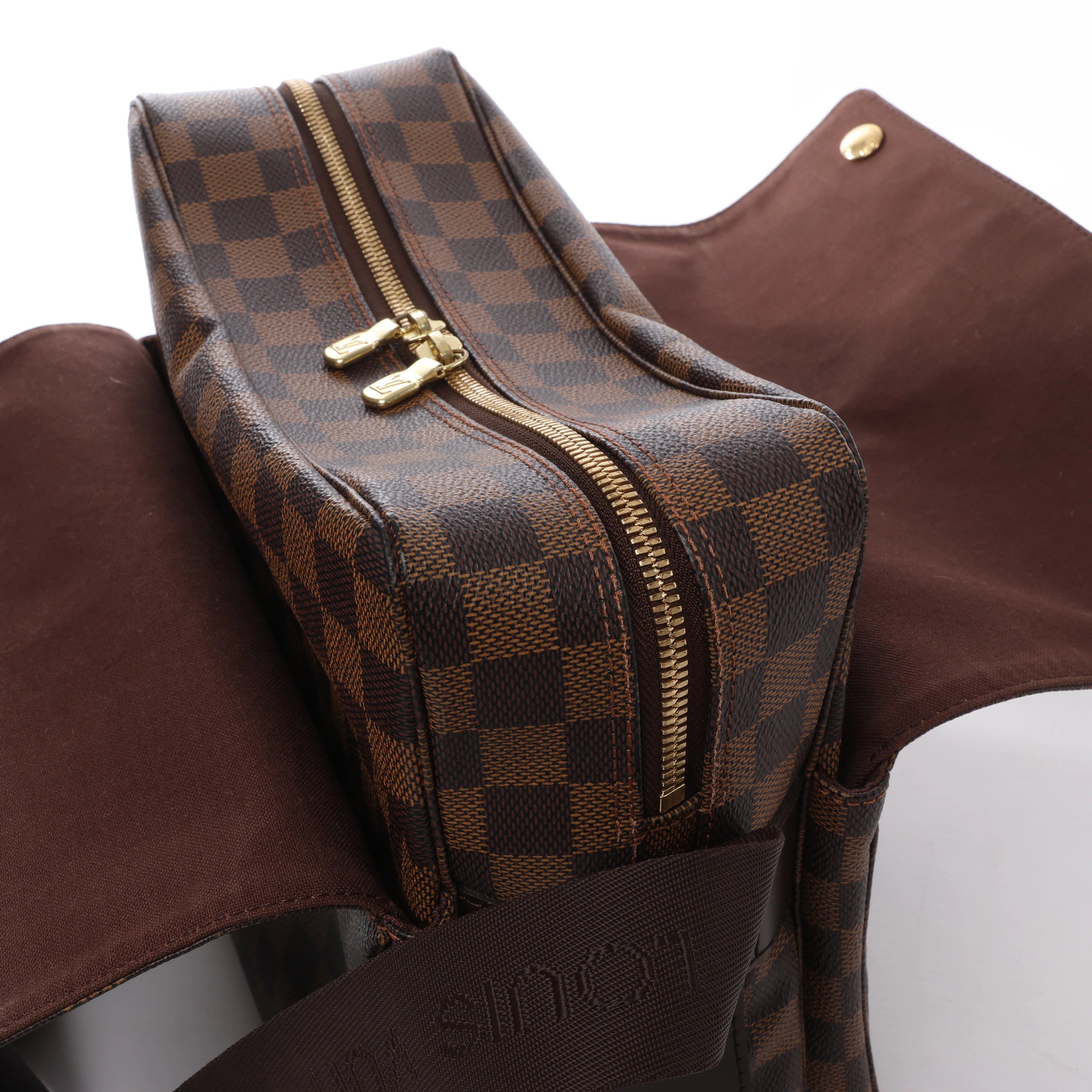 Bolso Bandolera Louis Vuitton Naviglio Damier Ebene en Marrón N45255