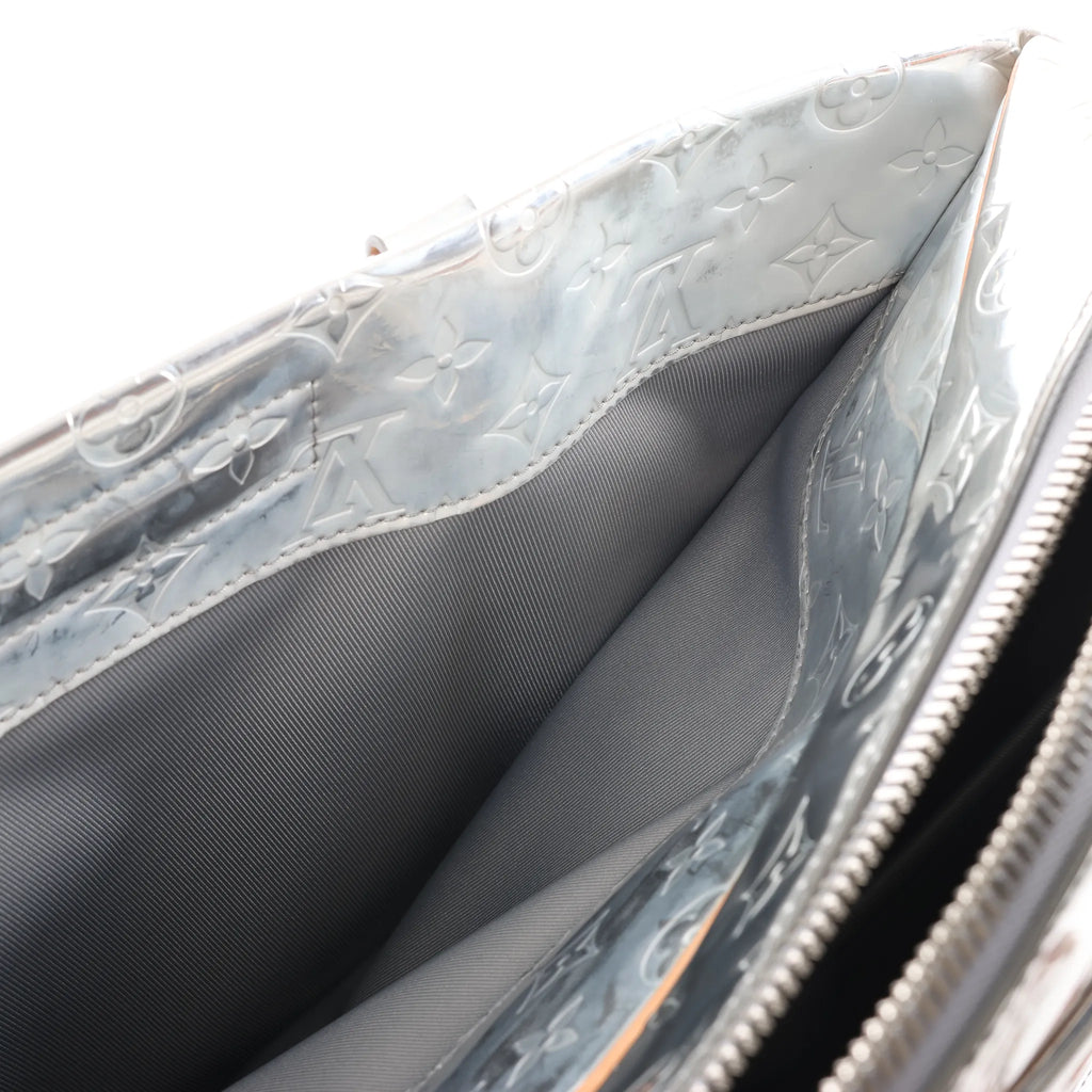 Louis Vuitton Neo Porte Documents Voyages Monogram Mirror Handbag in Silver M58755