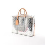 Louis Vuitton Neo Porte Documents Voyages Monogram Mirror Handbag in Silver M58755