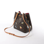 Louis Vuitton Neonoe Monogram LOVE LOCK Shoulder Bag in Brown M44369