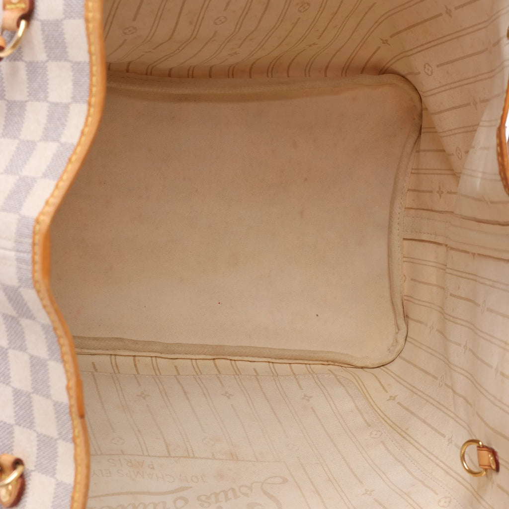 Louis Vuitton Neverfull GM Damier Azur Shoulder Bag in Beige N51108