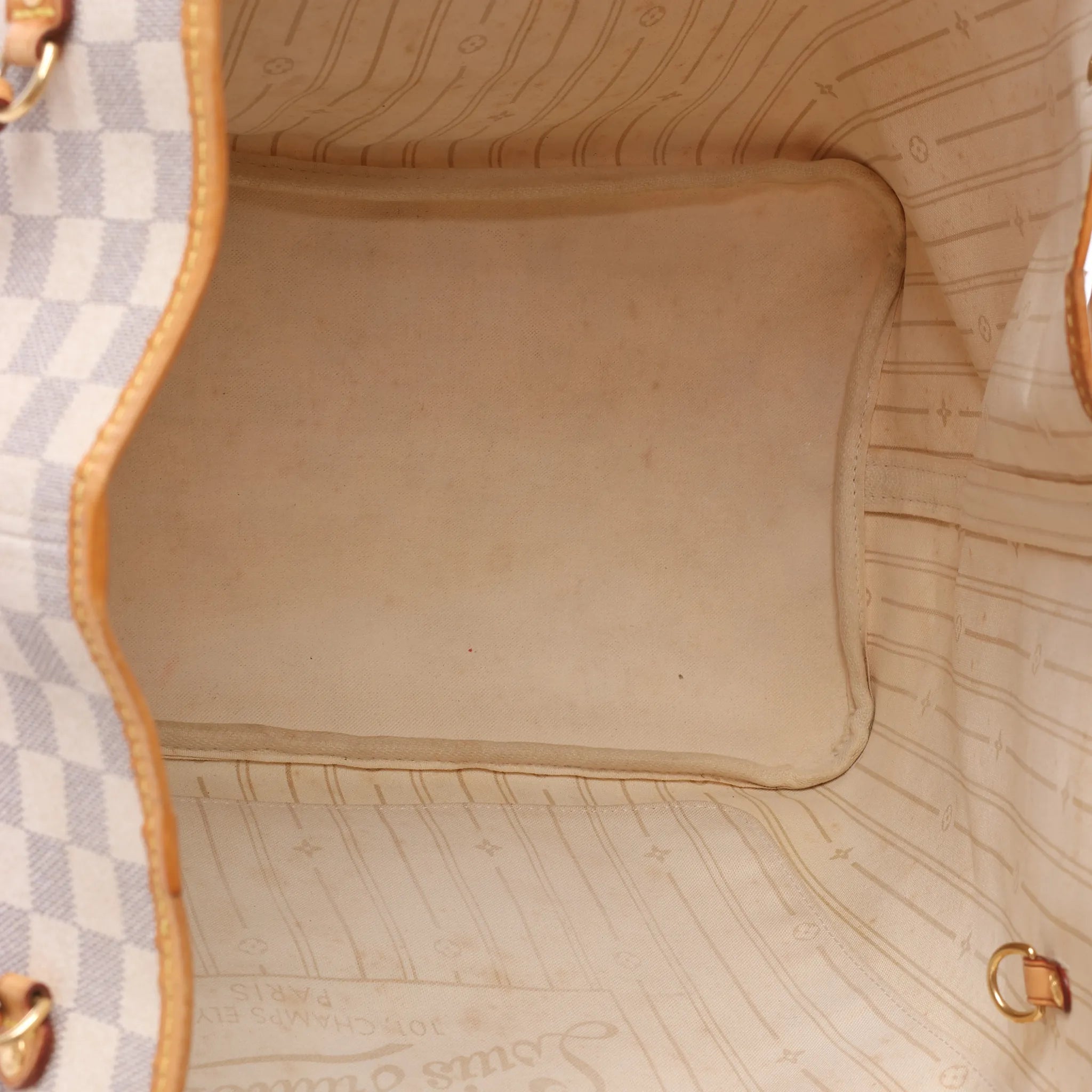 Louis Vuitton Neverfull GM Damier Azur Shoulder Bag in Beige N51108