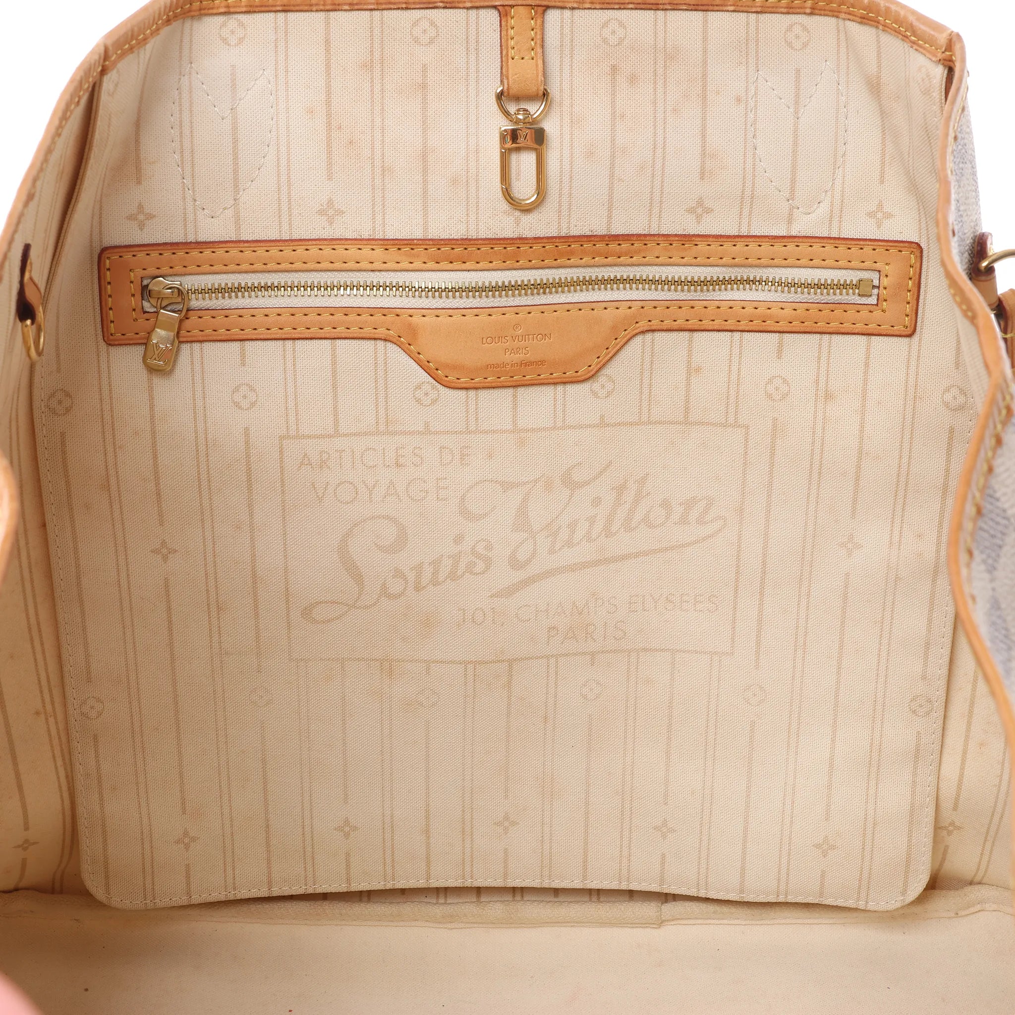 Louis Vuitton Neverfull GM Damier Azur Shoulder Bag in Beige N51108