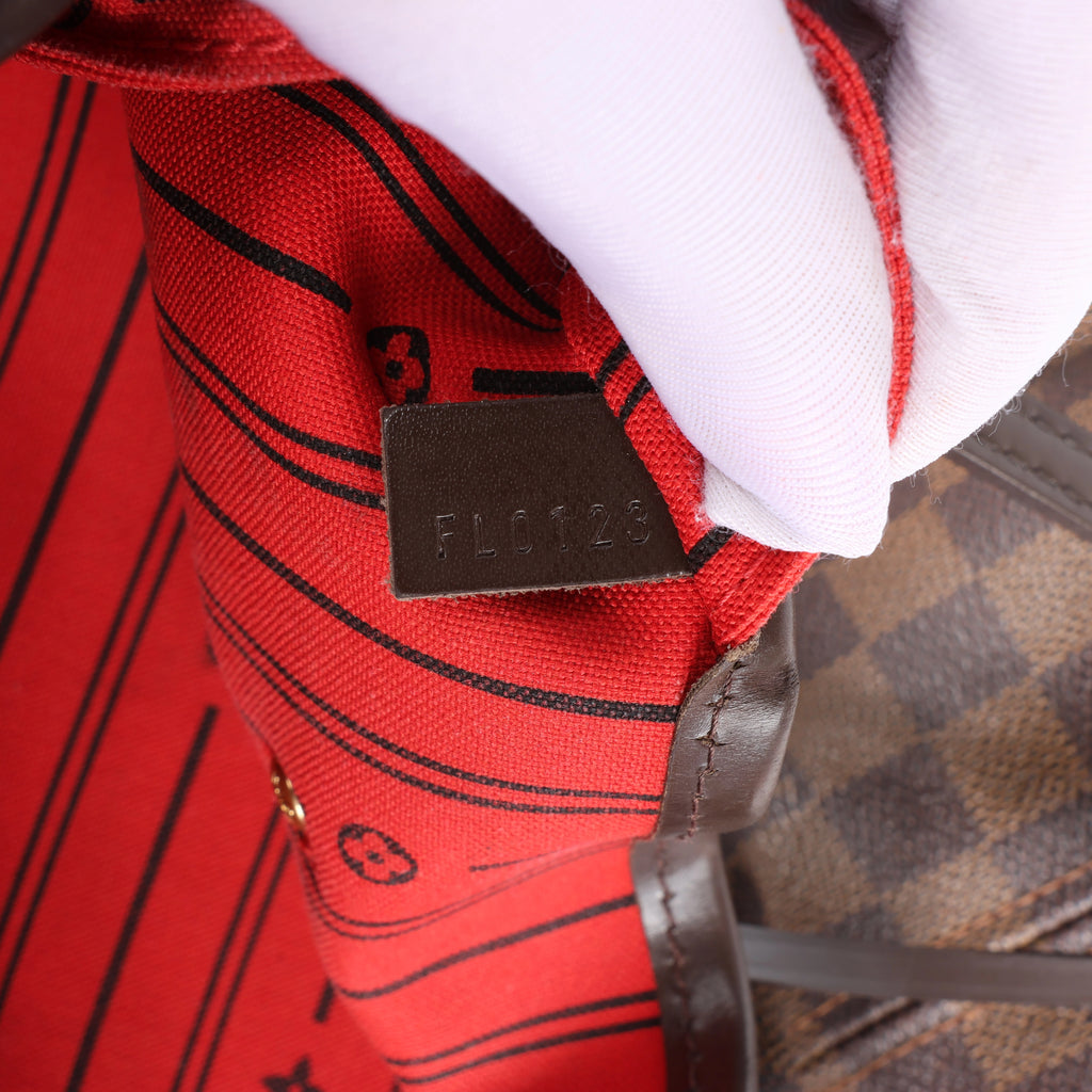Bolso de Hombro Louis Vuitton Neverfull GM Damier Ebene en Marrón N51106