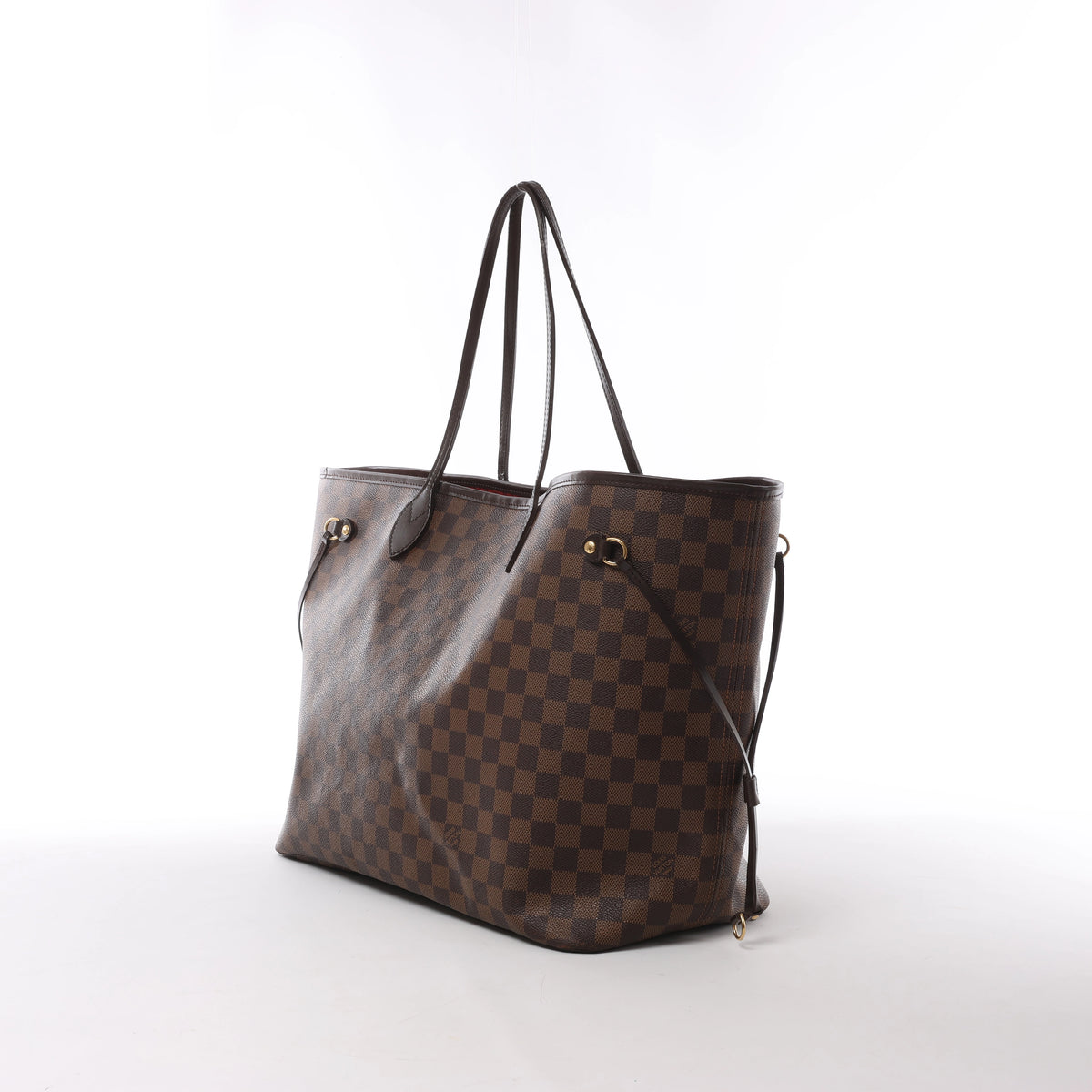Bolso de Hombro Louis Vuitton Neverfull GM Damier Ebene en Marrón N51106