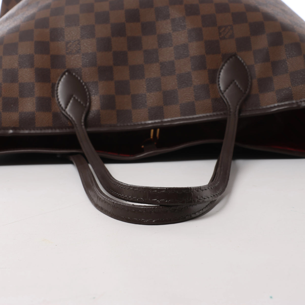 Bolso de Hombro Louis Vuitton Neverfull GM Damier Ebene en Marrón N51106