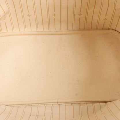 Louis Vuitton Damier Azur Neverfull MM Shoulder Bag in Beige N51107