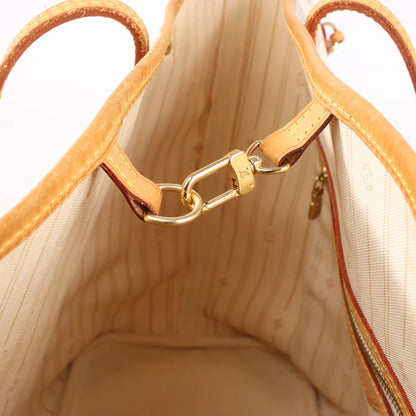 Louis Vuitton Damier Azur Neverfull MM Shoulder Bag in Beige N51107