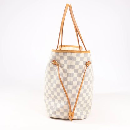 Louis Vuitton Damier Azur Neverfull MM Shoulder Bag in Beige N51107