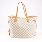 Louis Vuitton Damier Azur Neverfull MM Shoulder Bag in Beige N51107