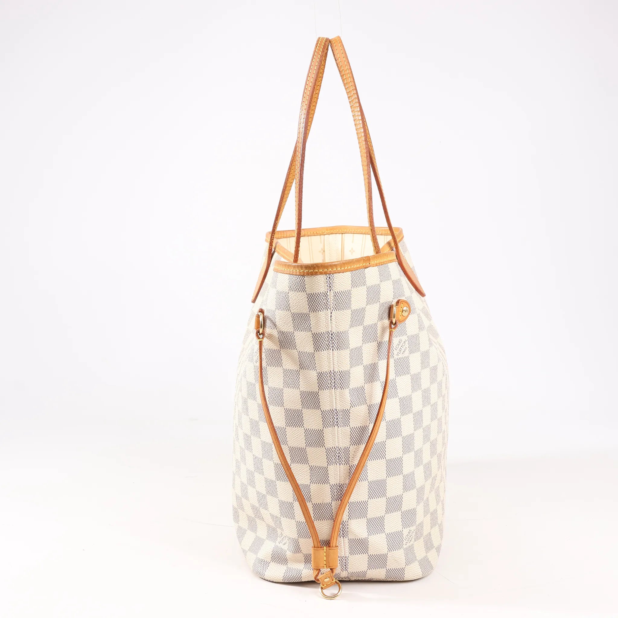 Louis Vuitton Damier Azur Neverfull MM Shoulder Bag in Beige N51107