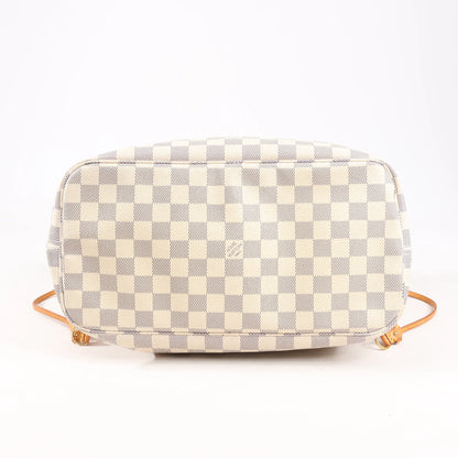 Louis Vuitton Damier Azur Neverfull MM Shoulder Bag in Beige N51107