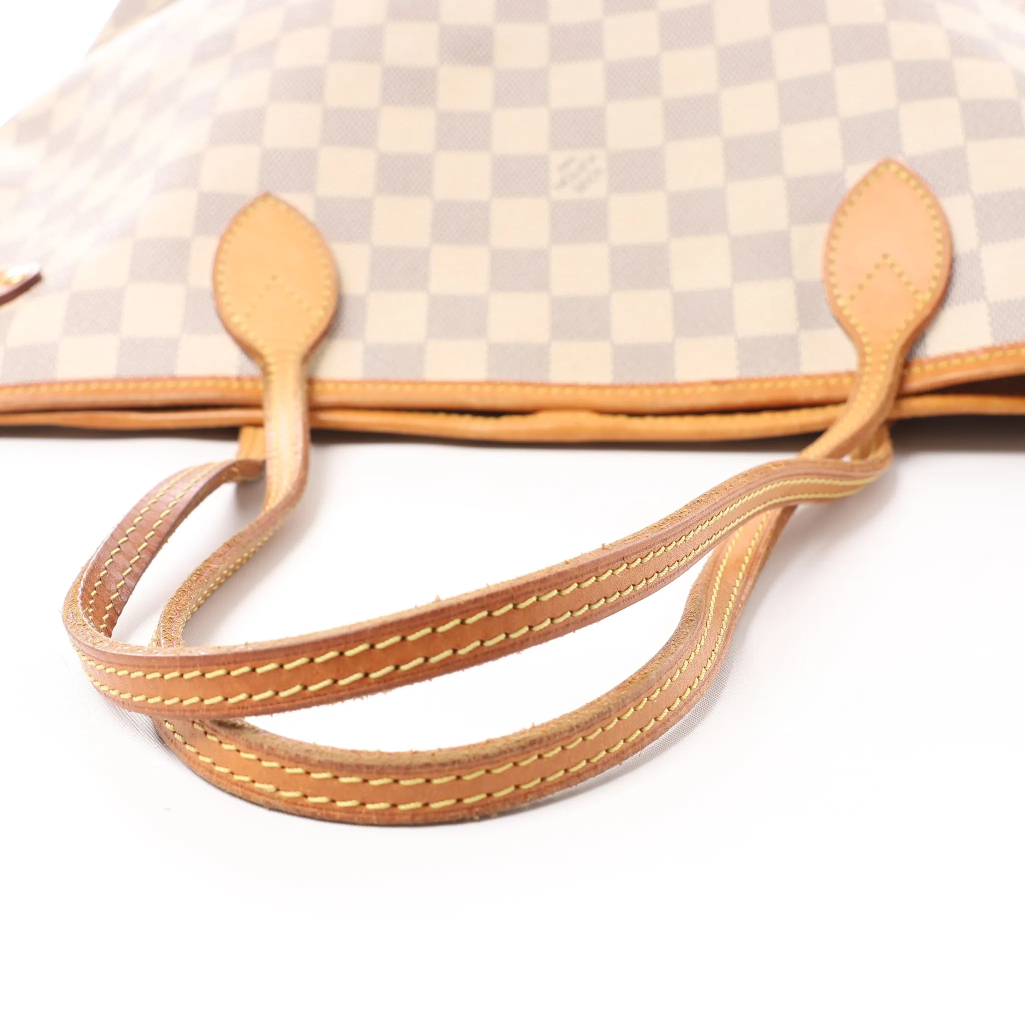 Louis Vuitton Neverfull MM Damier Azur Shoulder Bag in Beige N51107