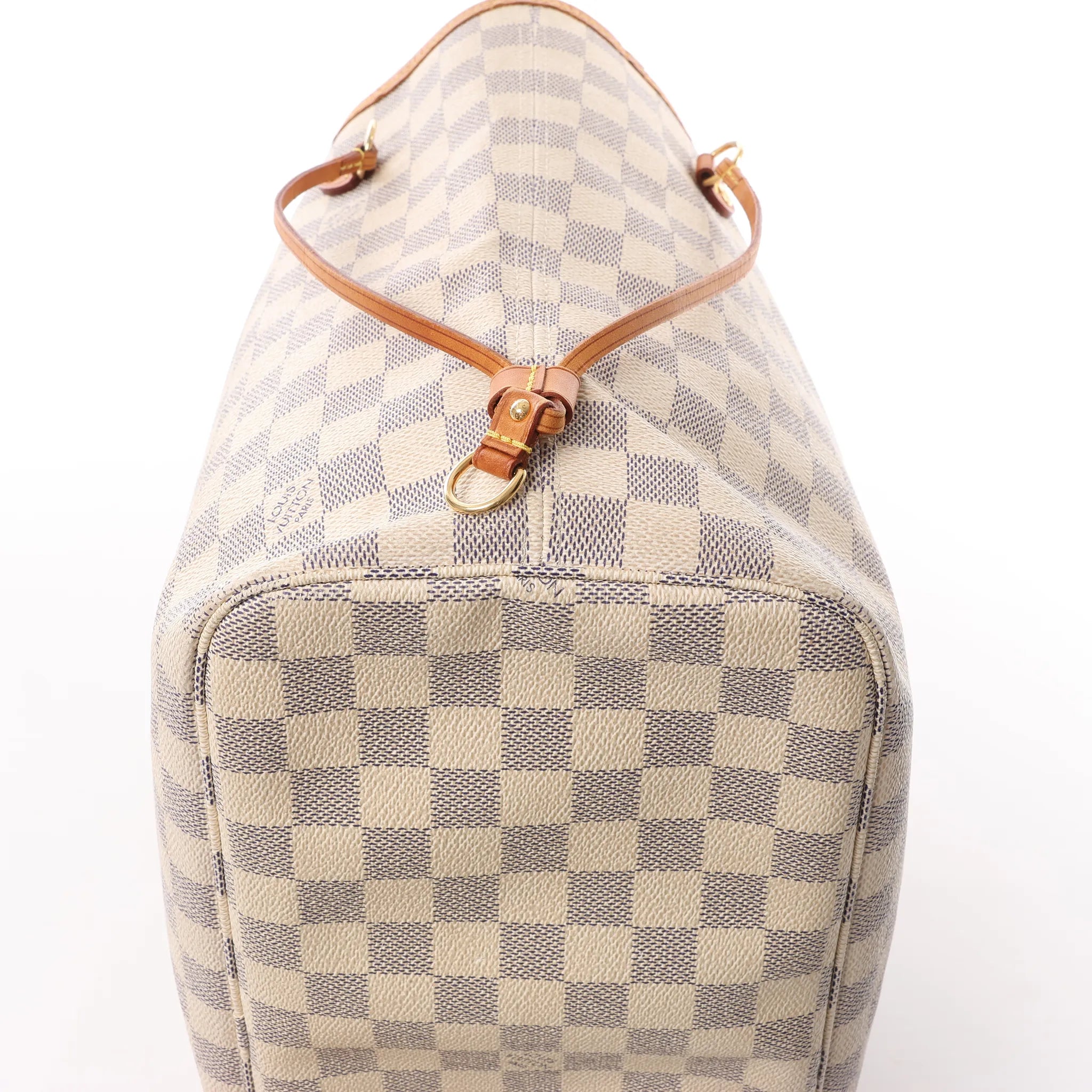Louis Vuitton Neverfull MM Damier Azur Shoulder Bag in Beige N51107