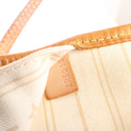 Louis Vuitton Neverfull MM Damier Azur Shoulder Bag in Beige N51107