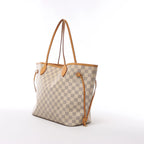 Bolso de hombro Louis Vuitton Neverfull MM Damier Azur en beige N51107