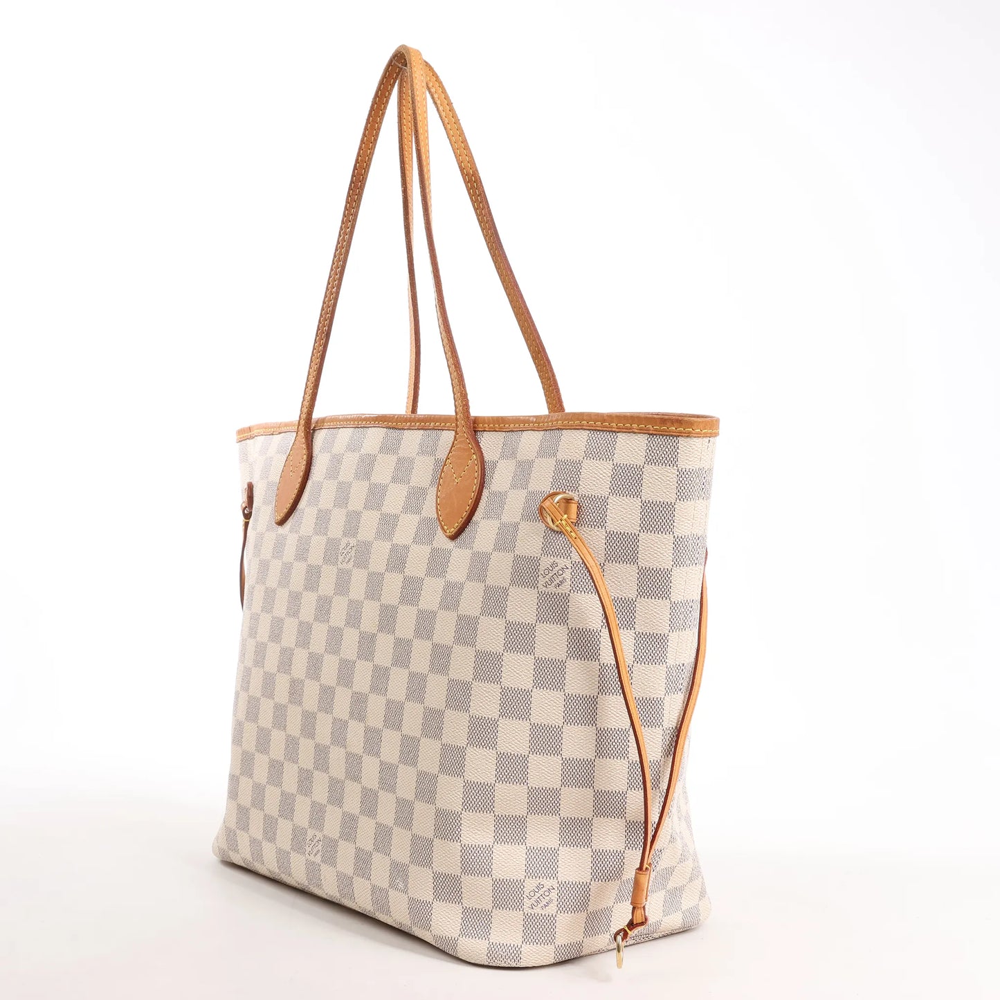 Louis Vuitton Neverfull MM Damier Azur Shoulder Bag in Beige N51107