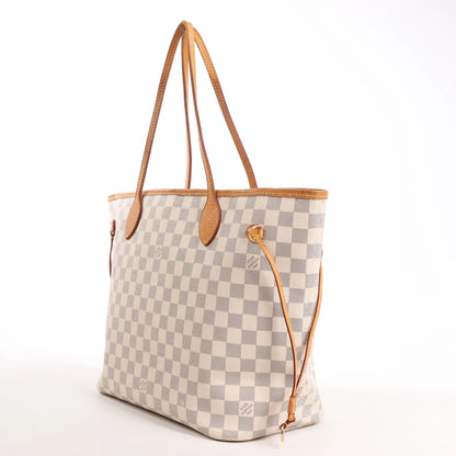 Louis Vuitton Neverfull MM Damier Azur Shoulder Bag in Beige N51107
