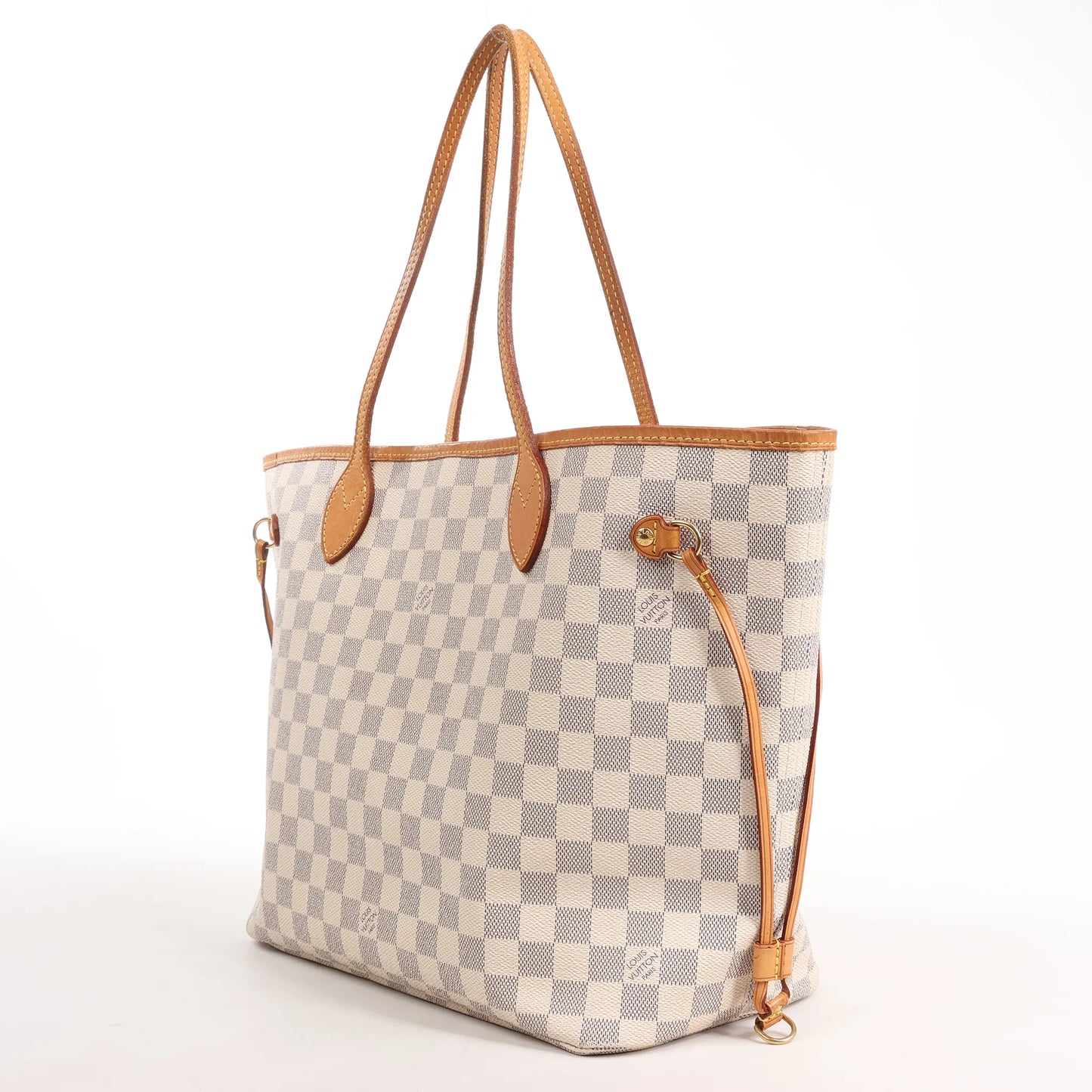Louis Vuitton Neverfull MM Damier Azur Shoulder Bag in Beige N51107