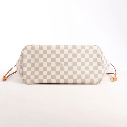 Louis Vuitton Neverfull MM Damier Azur Shoulder Bag in Beige N51107