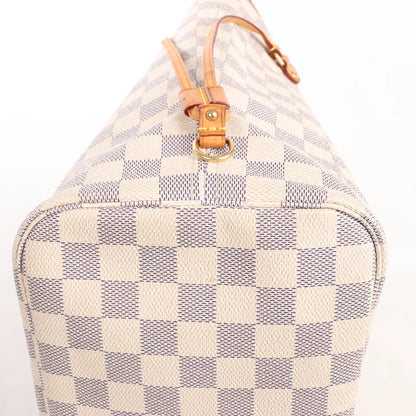 Louis Vuitton Neverfull MM Damier Azur Shoulder Bag in Beige N51107